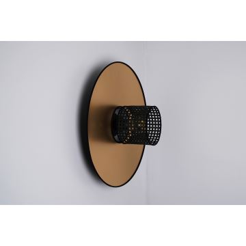 Duolla - Nástěnné svítidlo TOKYO RATTAN 1xE27/15W/230V zlatá/černá