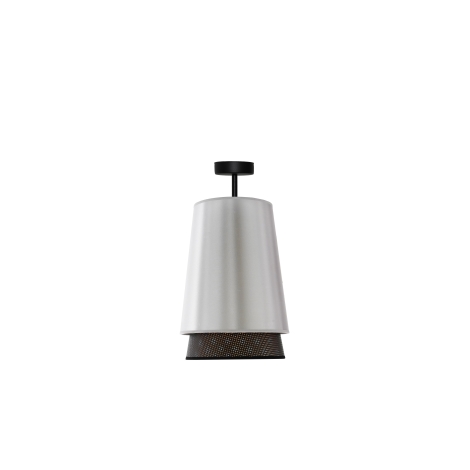 Duolla - Přisazený lustr BELL SHINY 1xE27/15W/230V stříbrná/černá