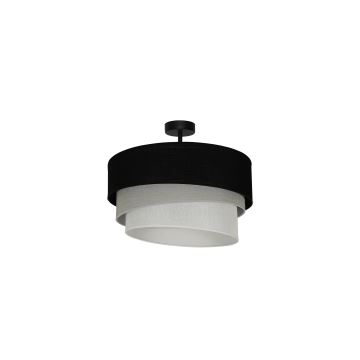 Duolla - Přisazený lustr TRIO 1xE27/15W/230V černá/šedá/bílá