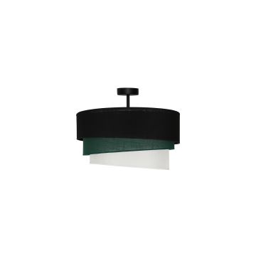 Duolla - Přisazený lustr TRIO 1xE27/15W/230V černá/zelená/bílá
