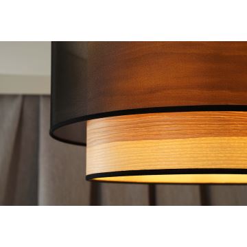 Duolla - Přisazený lustr WOOD BOHO 1xE27/15W/230V černá/béžová