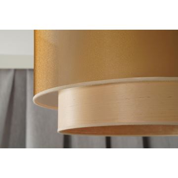 Duolla - Přisazený lustr WOOD BOHO 1xE27/15W/230V měděná/béžová