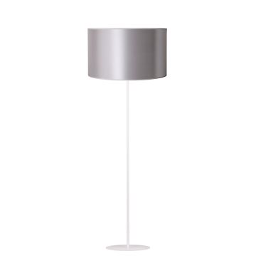 Duolla - Stojací  lampa CANNES 1xE27/15W/230V 45 cm stříbrná/bílá
