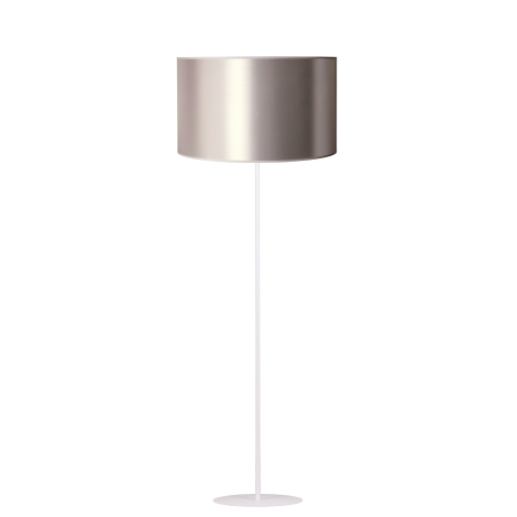 Duolla - Stojací lampa CANNES 1xE27/15W/230V 45 cm stříbrná/bílá
