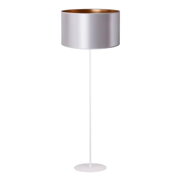 Duolla - Stojací lampa CANNES 1xE27/15W/230V 45 cm stříbrná/měděná/bílá