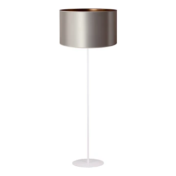 Duolla - Stojací lampa CANNES 1xE27/15W/230V 45 cm stříbrná/měděná/bílá