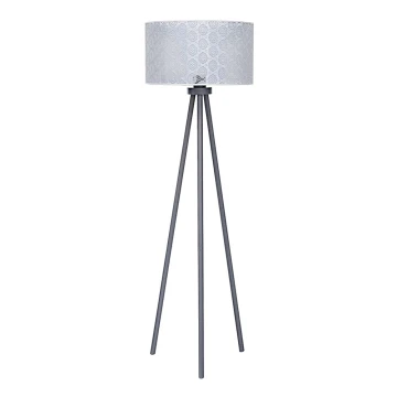 Duolla - Stojací lampa ECHO1 1xE27/40W/230V šedá/krajka