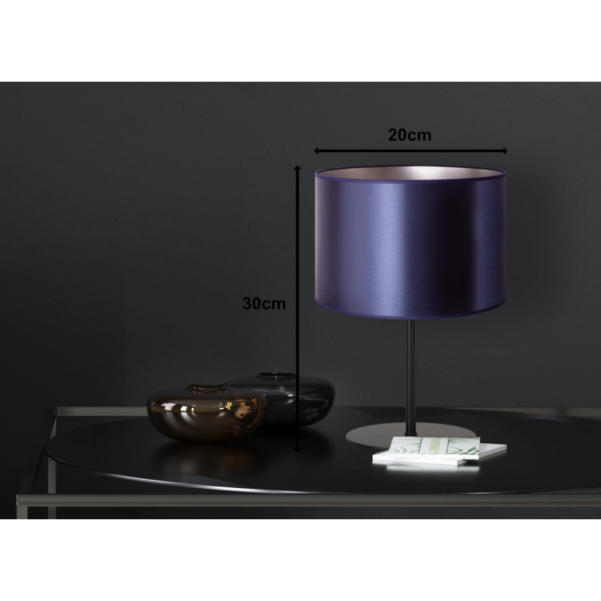 Duolla - Stolní lampa CANNES 1xE14/15W/230V 20 cm modrá/stříbrná/černá