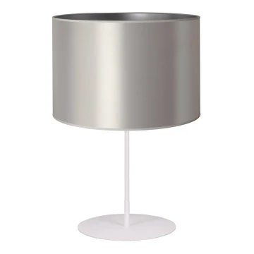 Duolla - Stolní lampa CANNES 1xE14/15W/230V 20 cm stříbrná/bílá