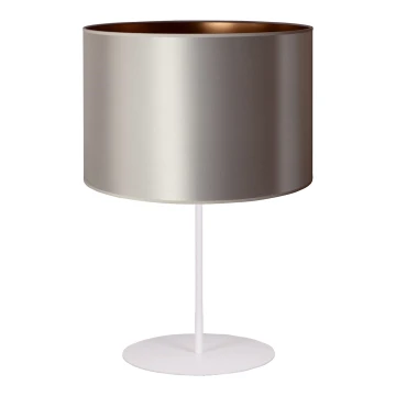 Duolla - Stolní lampa CANNES 1xE14/15W/230V 20 cm stříbrná/měděná/bílá