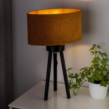 Duolla - Stolní lampa OVAL 1xE27/15W/230V hnědá