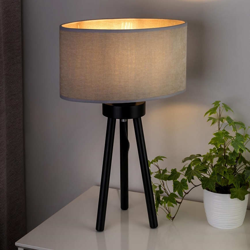 Duolla - Stolní lampa OVAL 1xE27/15W/230V šedá