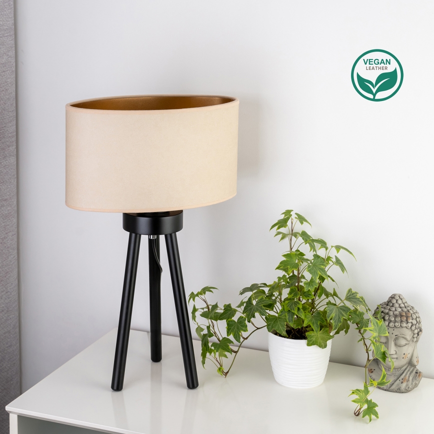 Duolla - Stolní lampa OVAL VEGAN 1xE27/15W/230V krémová