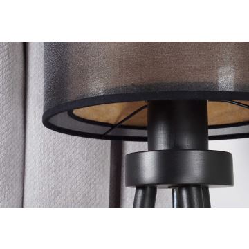 Duolla - Stolní lampa WOOD BOHO 1xE27/15W/230V černá/béžová