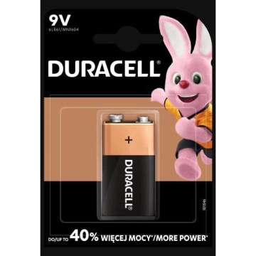 Duracell - 1 ks Alkalická baterie Basic 9V 550 mAh