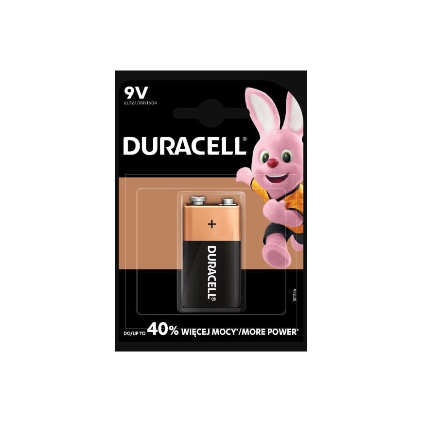 Duracell - 1 ks Alkalická baterie Basic 9V 550 mAh