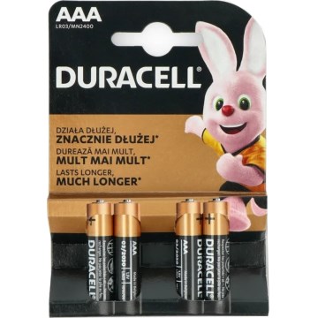 Duracell - 4 ks Alkalická baterie Basic LR03/AAA 1,5V 2400 mAh