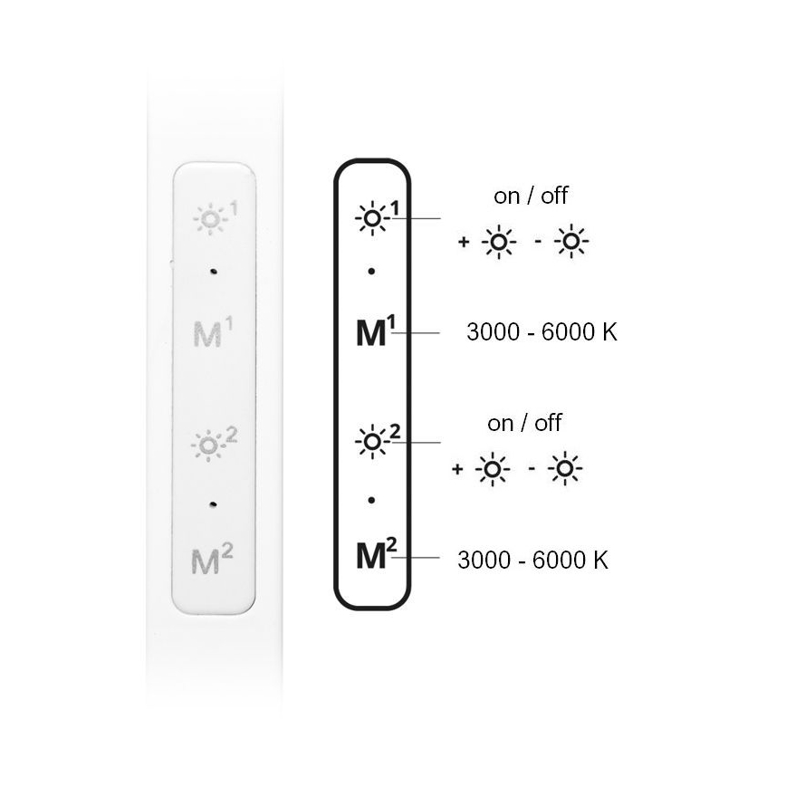 LED Stmívatelná stolní lampa SPACE LED/8W + LED/11W/230V 3000-6000K bílá