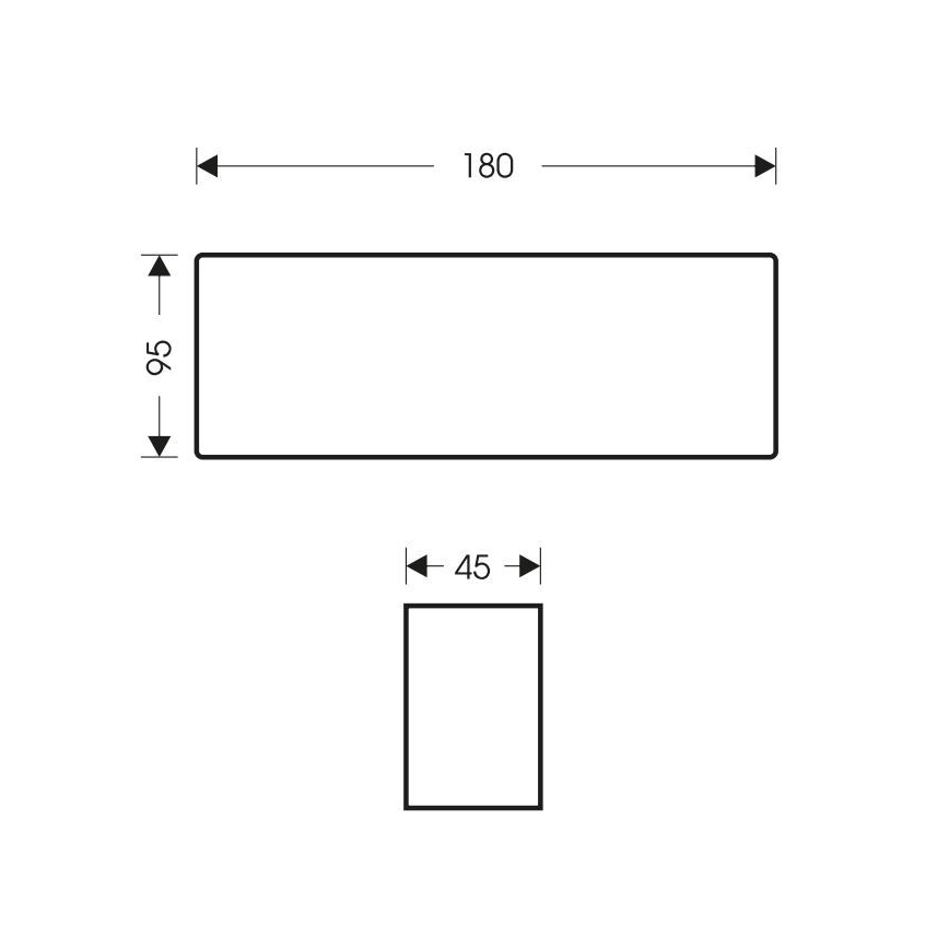 LED Venkovní nástěnné svítidlo BRICK 2xLED/6W/230V 3000/4000/6500K IP65 černá