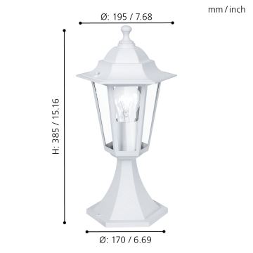 EGLO 22466 - Venkovní lampa LATERNA 5 1xE27/60W