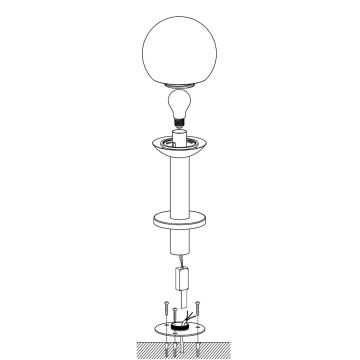 Eglo 33565 - LED Stmívatelná venkovní lampa NISIA-C 1xE27/9W/230V 525 mm IP44