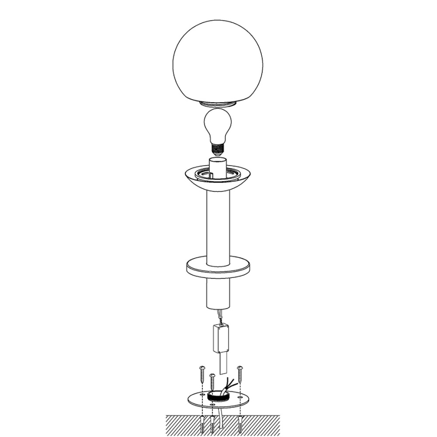 Eglo 33565 - LED Stmívatelná venkovní lampa NISIA-C 1xE27/9W/230V 525 mm IP44