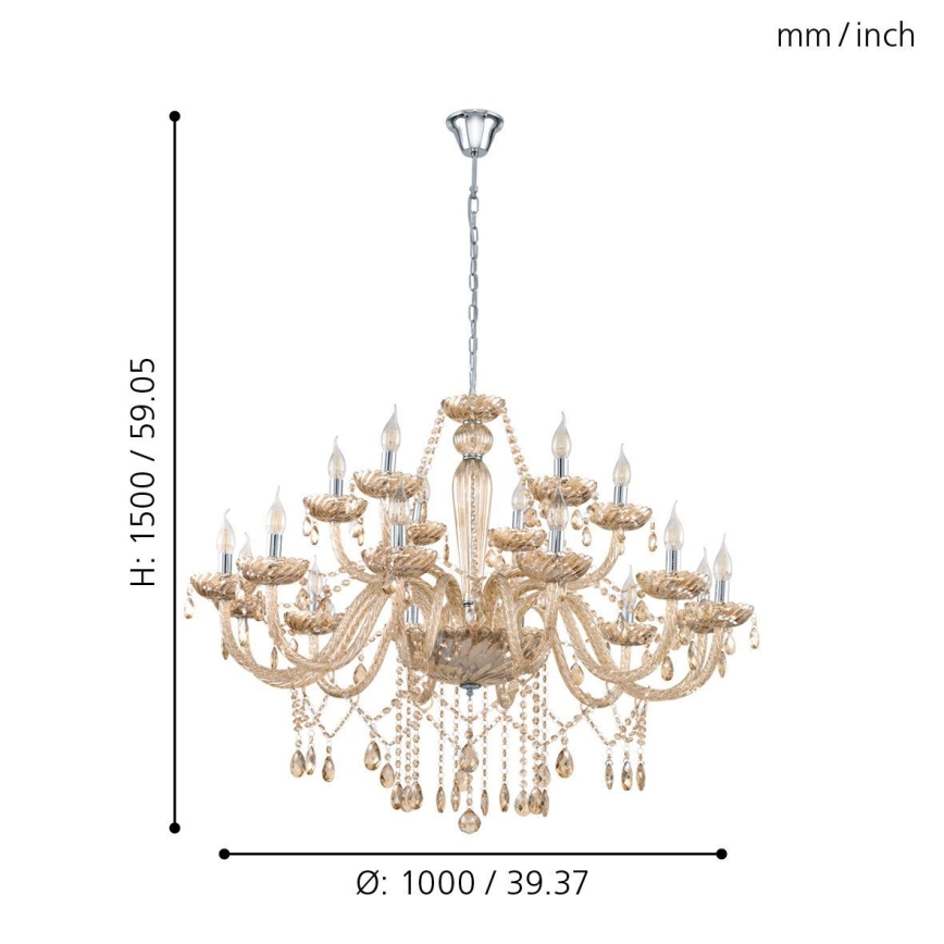 Eglo 39095- Lustr BASILANO 18xE14/40W/230V