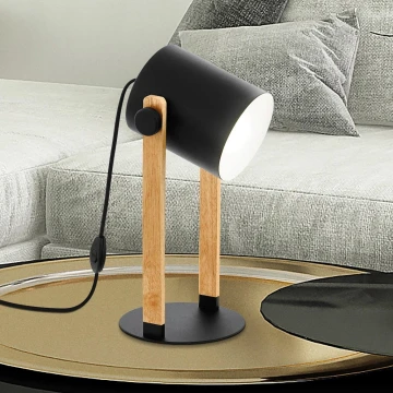 Eglo 43047 - Stolní lampa HORNWOOD 1xE27/28W/230V černá