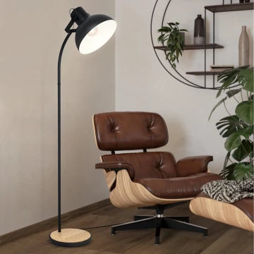 Eglo 43166 - Stojací lampa LUBENHAM 1xE27/28W/230V černá