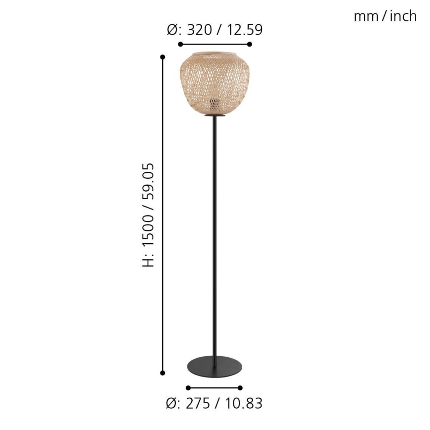 Eglo 43264 - Stojací lampa DEMBLEBY 1xE27/40W/230V