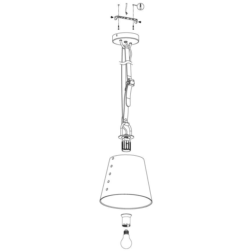 Eglo 43405 - Lustr na lanku CHERTSEY 1xE27/60W/230V