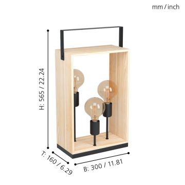 Eglo 43416 - Stolní lampa FAMBOROUGH 3xE27/40W/230V