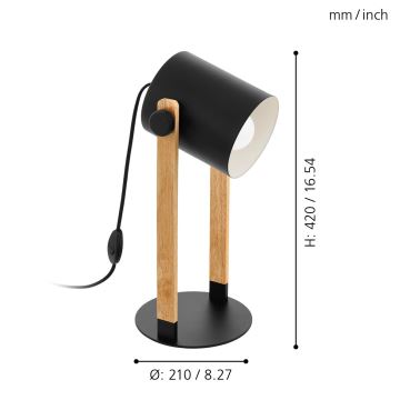 Eglo - Stolní lampa 1xE27/28W/230V - FSC certifikováno