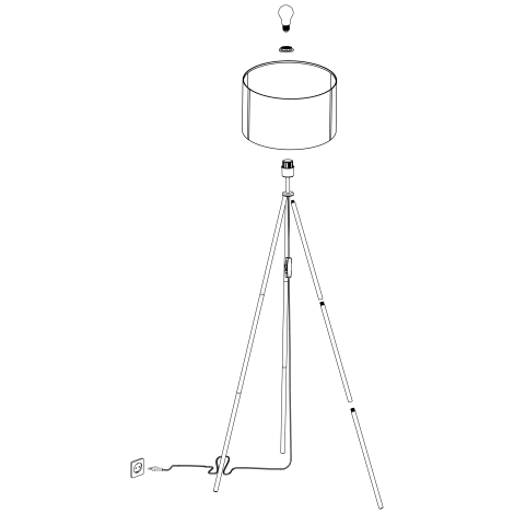 Eglo - Stojací lampa 1xE27/40W/230V