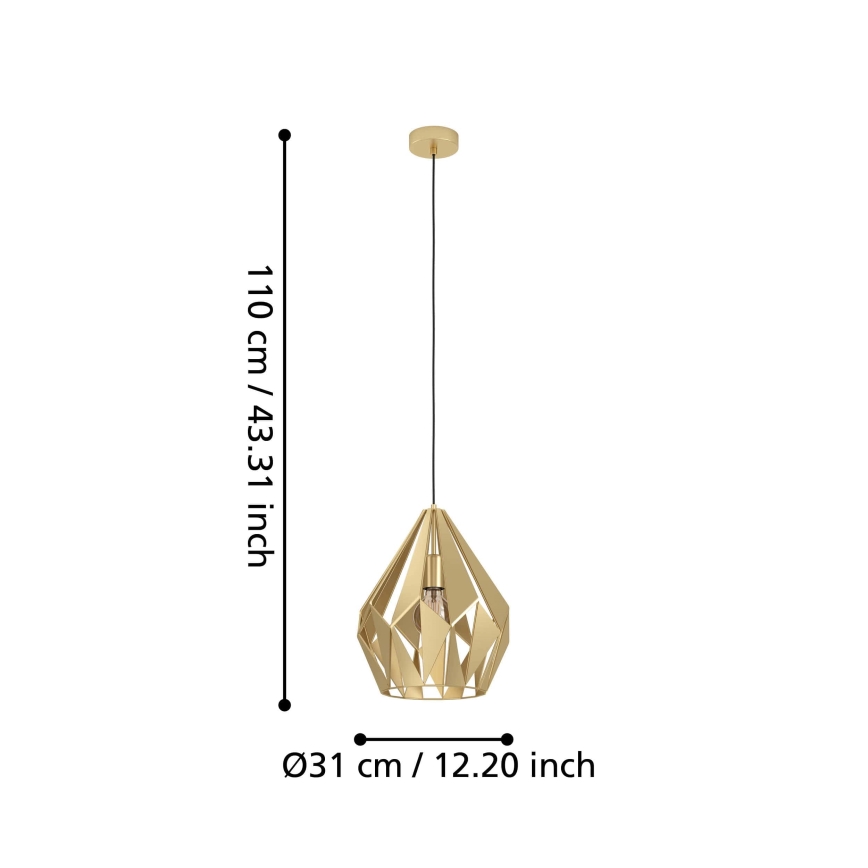 Eglo - Lustr na lanku 1xE27/60W/230V pr. 31 cm