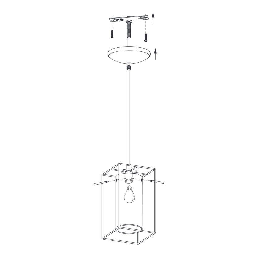 Eglo 49495 - Lustr LONCINO 1xE27/60W/230V