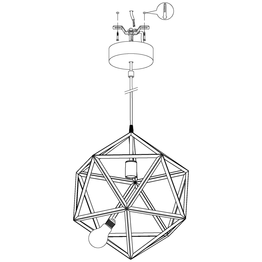 Eglo 49761 - Závěsné svítidlo EMBLETON 1xE27/60W/230V