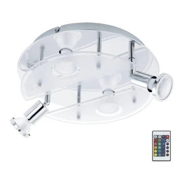 Eglo 75381 - LED RGBW Stmívatelné bodové svítidlo CABO-C 4xGU10/4W/230V + dálkové ovládání