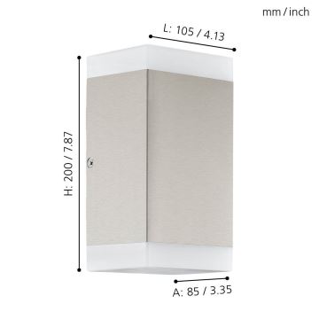 Eglo - LED Venkovní nástěnné svítidlo 2xGU10/4,6W/230V IP44