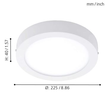 Eglo 78201 - LED Stropní svítidlo FUEVA LED/16,5W/230V