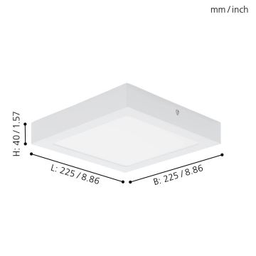 Eglo 78202 - LED Stropní svítidlo FUEVA LED/16,5W/230V