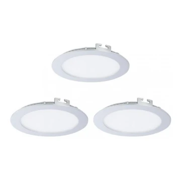 Eglo 78735 - SADA 3x LED Koupelnové podhledové svítidlo FUEVA LED/10,95W/230V IP44