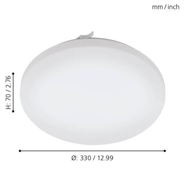 Eglo 79523 - LED Koupelnové stropní svítidlo TUSCOLA LED/14,6W/230V IP44