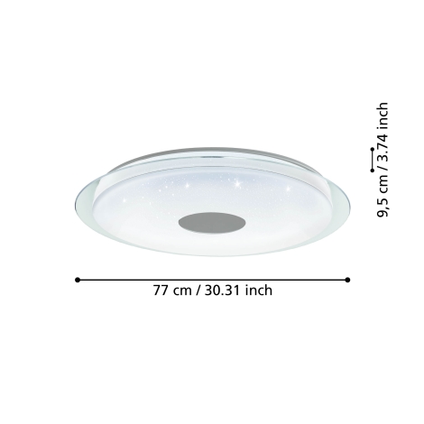Eglo - LED Stmívatelné stropní svítidlo LED/38,1W/230V 2700-6500K ZigBee