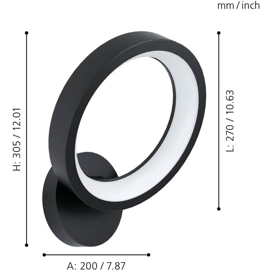 Eglo - LED RGBW Stmívatelné nástěnné svítidlo LED/16W/230V ZigBee