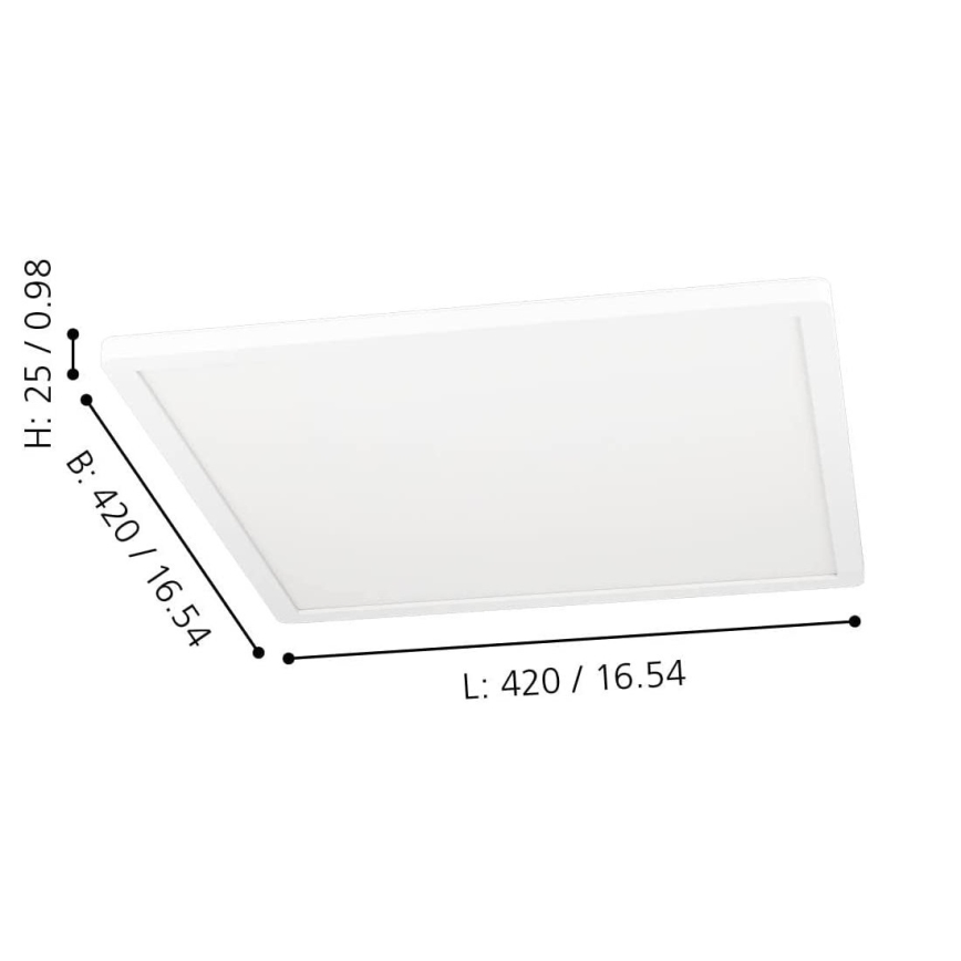 Eglo - LED RGBW Stmívatelné stropní svítidlo LED/16,5W/230V 2700-6500K bílá ZigBee