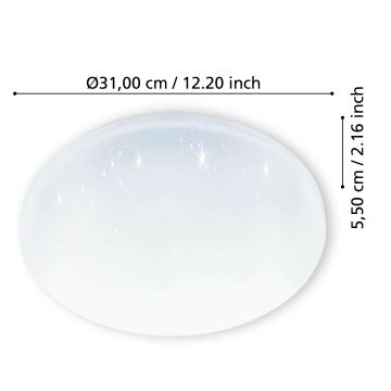 Eglo - LED Koupelnové stropní svítidlo LED/18W/230V IP44