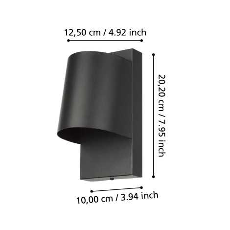 Eglo - LED Venkovní nástěnné svítidlo 1xGU10/4,6W/230V IP54