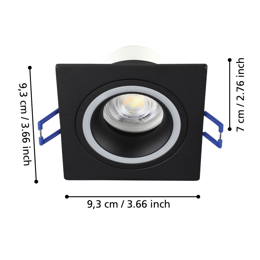 Eglo - LED RGBW Stmívatelné podhledové svítidlo LED/4,7W/230V černá