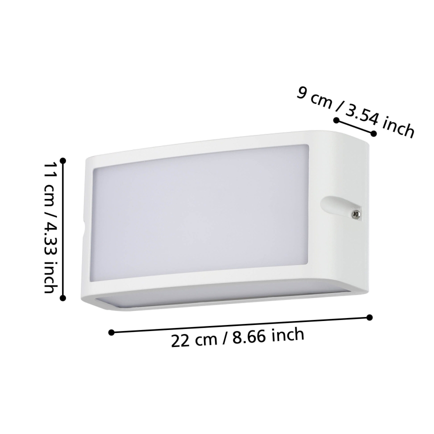 Eglo - LED Venkovní nástěnné svítidlo LED/10,5W/230V bílá IP54